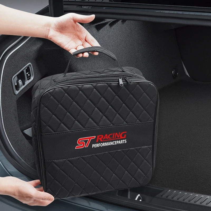 

NEV Car Charging Gun Storage Box Trunk Organizer Tool For Ford F150 Ranger Fiesta Focus Transit Mustang Mondeo MK2 MK3 MK7 Puma