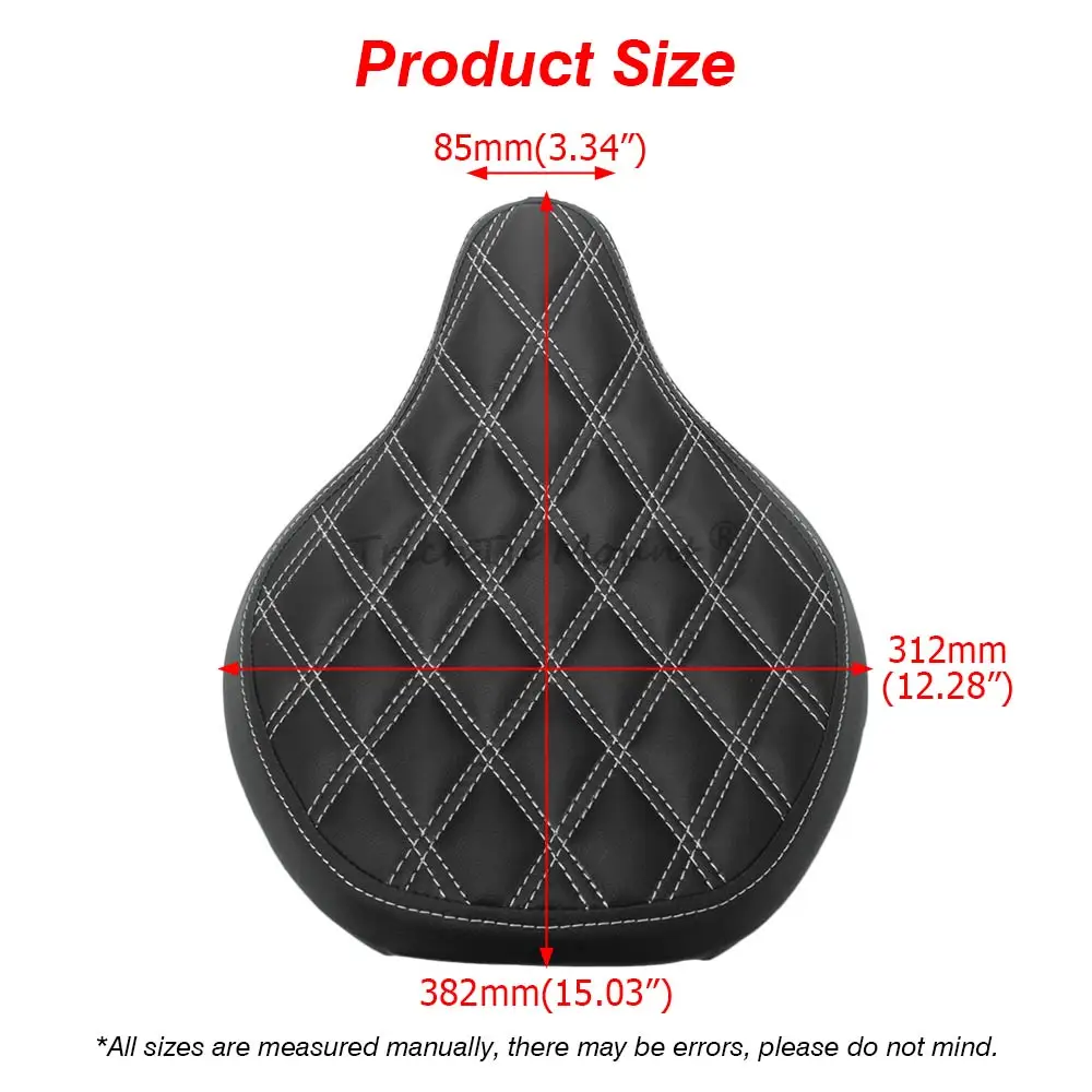 1Piece Front Driver Seat Motorcycle Driver Seat Compatible With Triumph Bonneville Bobber 2017-2025 Motorcycle Seat Black White 2