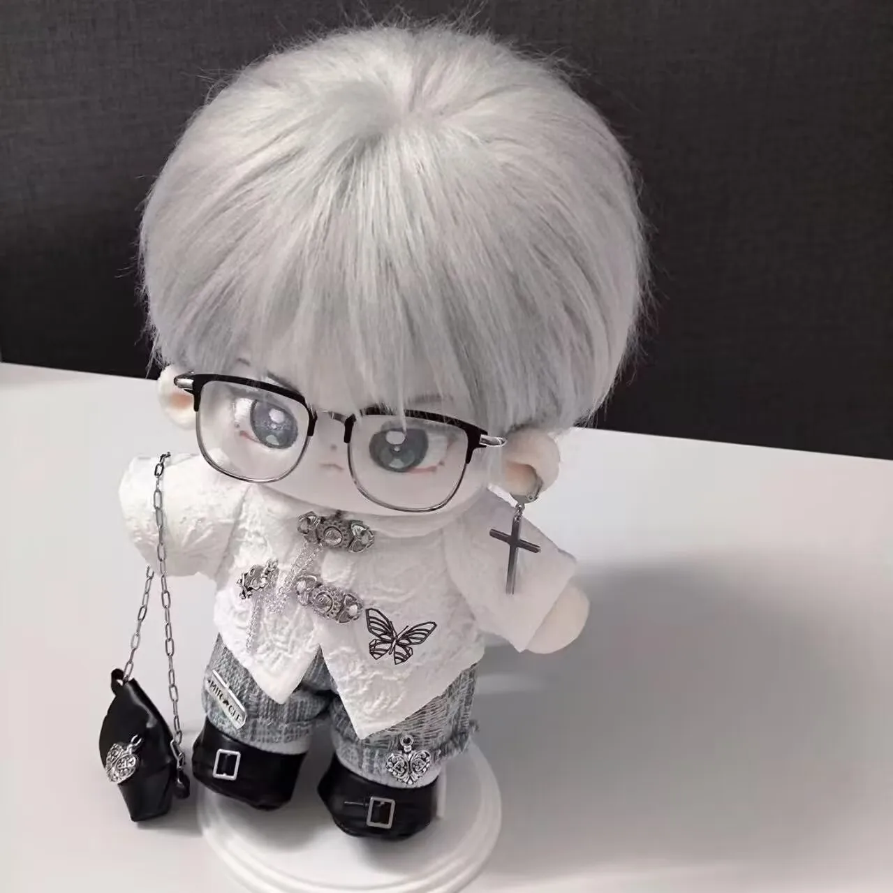 "الحب الأبدي" و"Xiangliu Tan Jian Ci" دمية قطنية 20 سنتيمتر محيطية أصلية رسمية 2D هدية عيد ميلاد دمية عارية