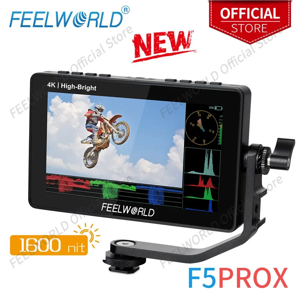 Feelworld 5.5 Inch 1600nit Hoge Heldere Dslr Camera Veld Monitor Full Hd Ips Paneel Touchscreen 4K Hdmi 3d Luts Voor Rig F5 Prox