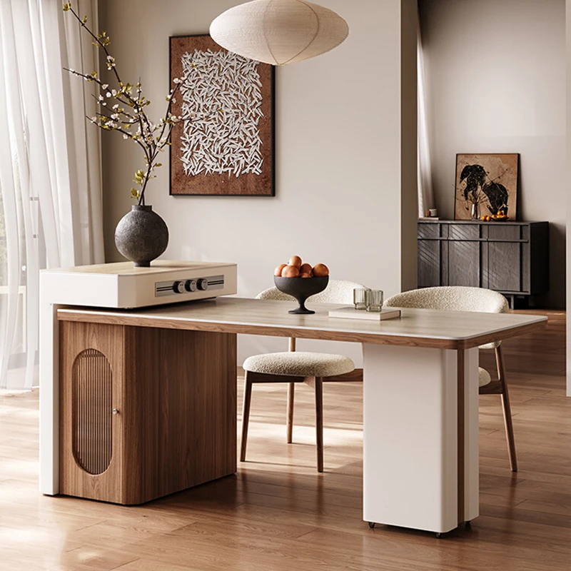 Wood Nordic Dining Table Extending Extendable Designer Space Saving Dining Table Kitchen High Restaurant Muebles Home Furniture