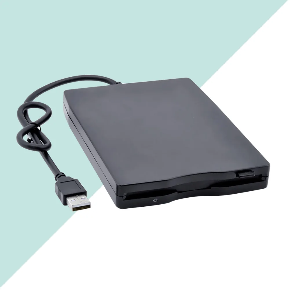 แล็ปท็อปไดรฟ์ดิสเก็ตต์ภายนอกแบบพกพา USB 2.0 ฟล็อปปี้ดิสก์ไดร์เวอร์ถ่ายโอนข้อมูลสูงสําหรับหน้าต่างหน้าต่าง (สีดํา)