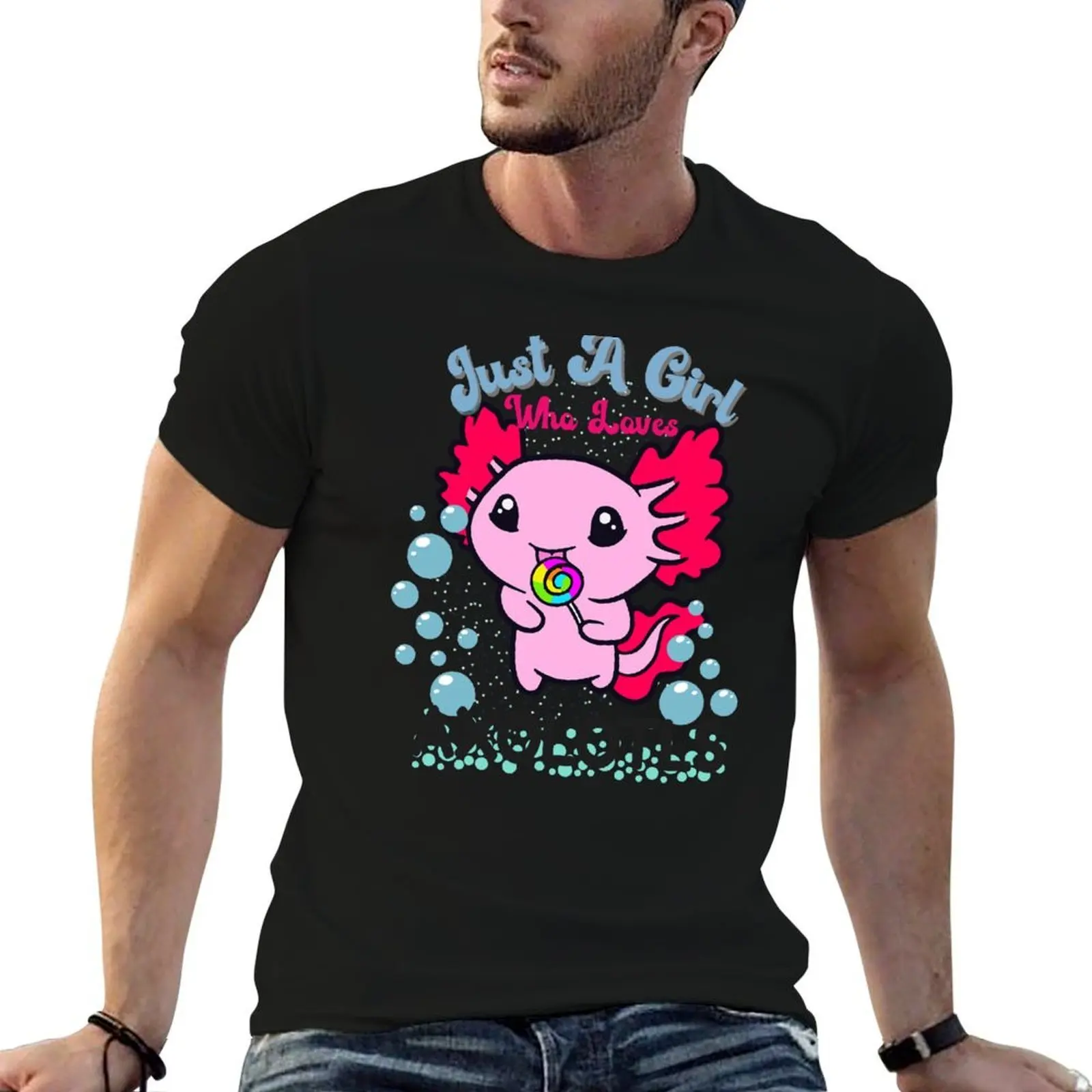 

Just a Girl Who Loves axolotl! - Funny axolotl Lovers Girl! - Just A Girl Who Loves Axolotls T-Shirt