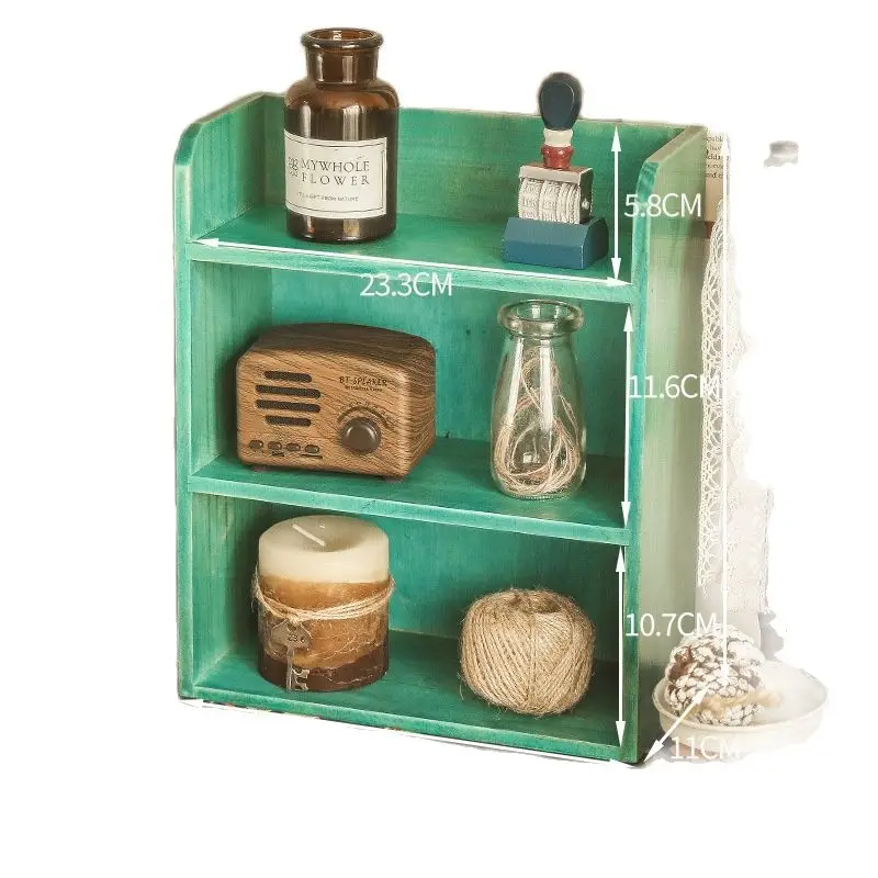 Desktop Mark Cup Storage Box Glass Set Display Cabinet Cosmetics Ornaments Storage Shelf Dustproof Wood With Cover Decoration