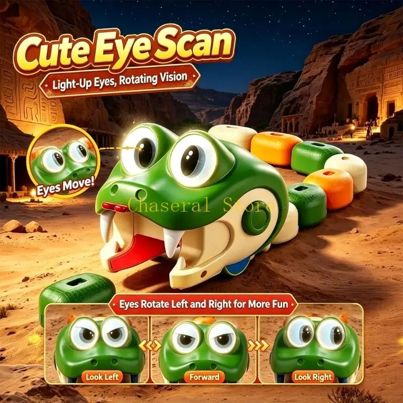 E7CE Segmented Snake Toy with Remote Indoor Moving Fun Indoors