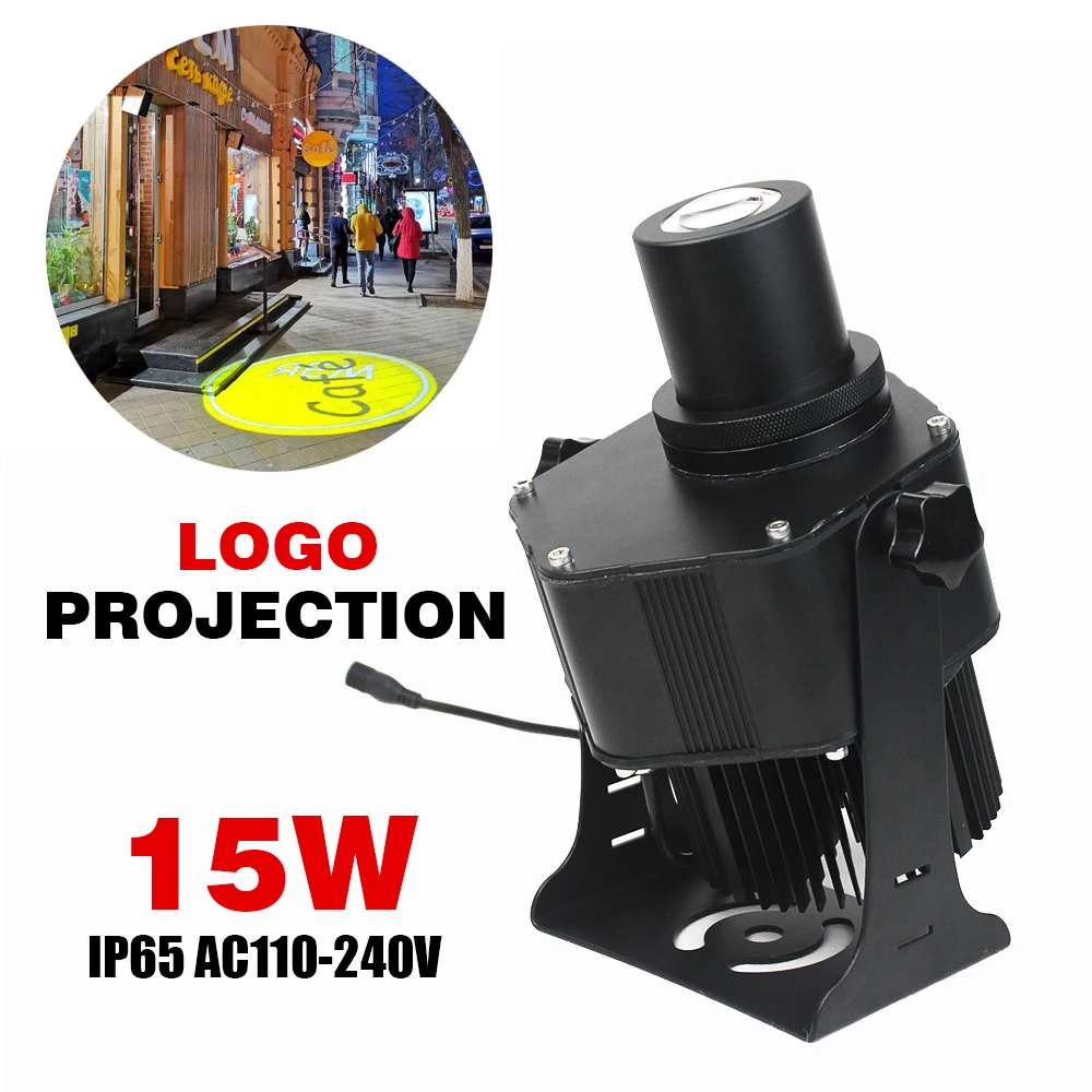 

15w Outdoor Waterproof Advertising Gobo Projector Light Ip65 Customize Logo Ground Projector Warning area lights