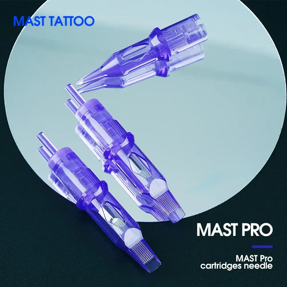 Mast Tattoo PRO 20 piezas, Cartucho esterilizado con revestimiento redondo, agujas permanentes para maquillaje, suministro de tatuaje,