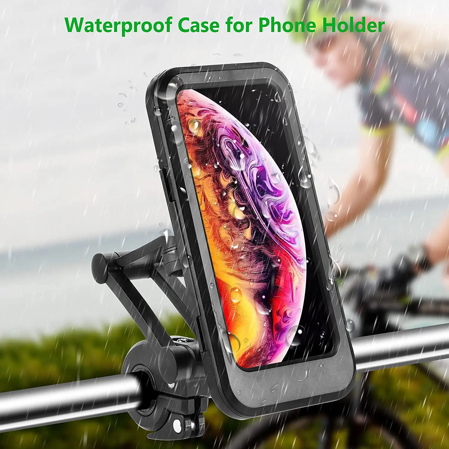調節可能な携帯電話ホルダー,自転車またはオートバイのハンドルバー用のユニバーサル配置