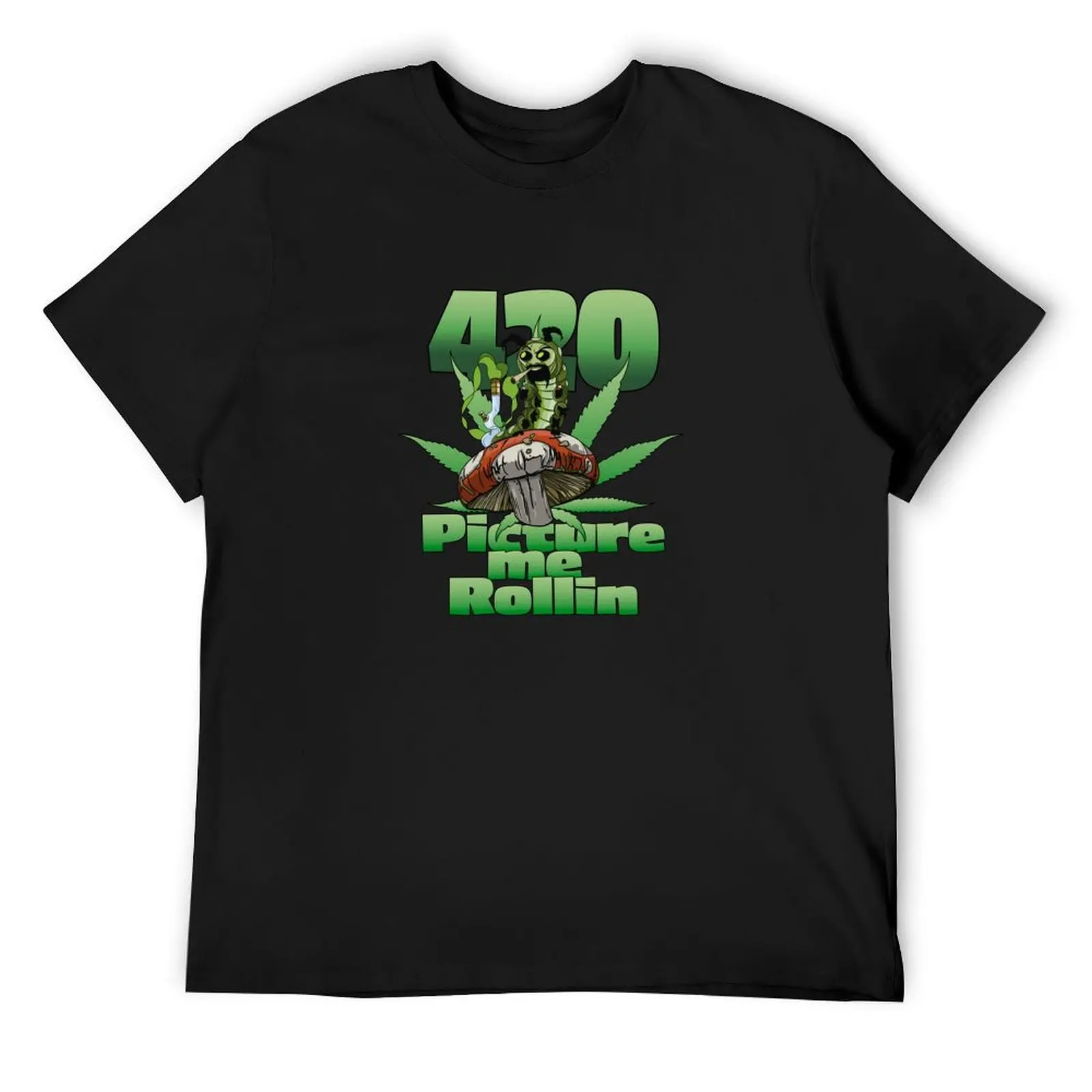 

420, Picture Me Rollin, Snoop Caterbillar T-Shirt shirts graphic man t shirt black t-shirts for men