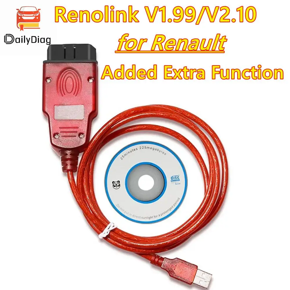 トップv21-renolink-v199-obd2診断インターフェース-ルノー車用-ecuプログラマー-エアバッグ-キーコーディング追加機能搭載