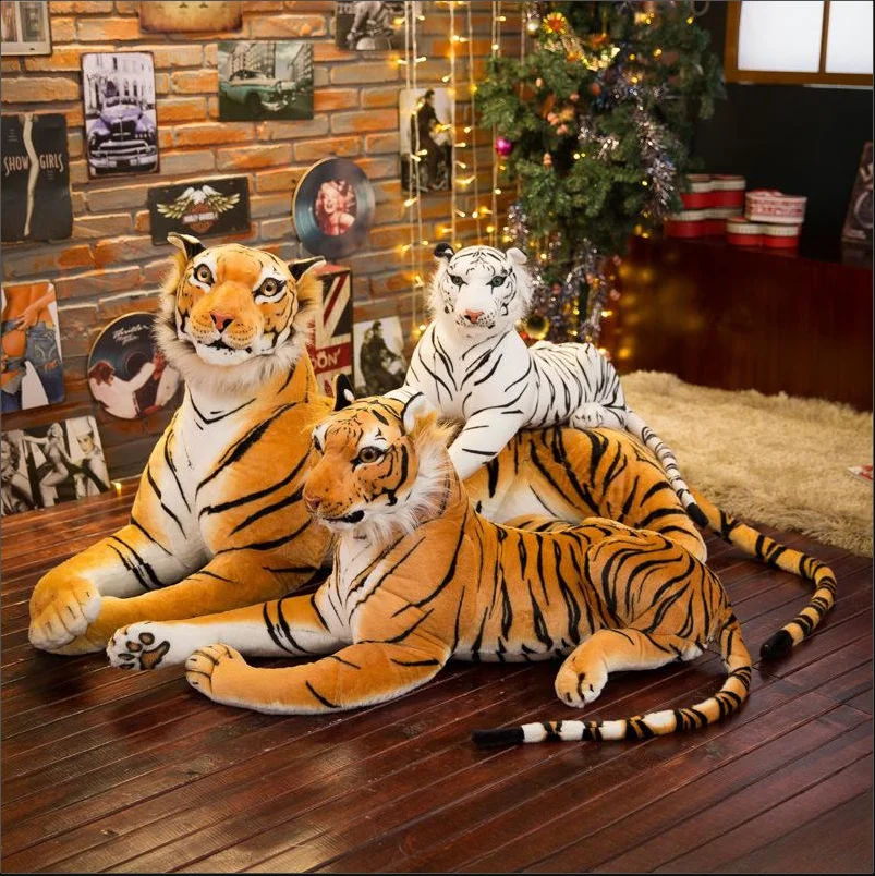 23-25CM real-life plush tiger doll children's toy cute stuffed animal toy presents good quality standing decoration