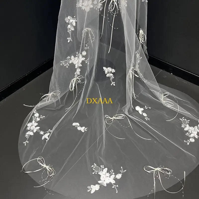DXAA Graceful Sheer Tulle Wedding Headpiece For