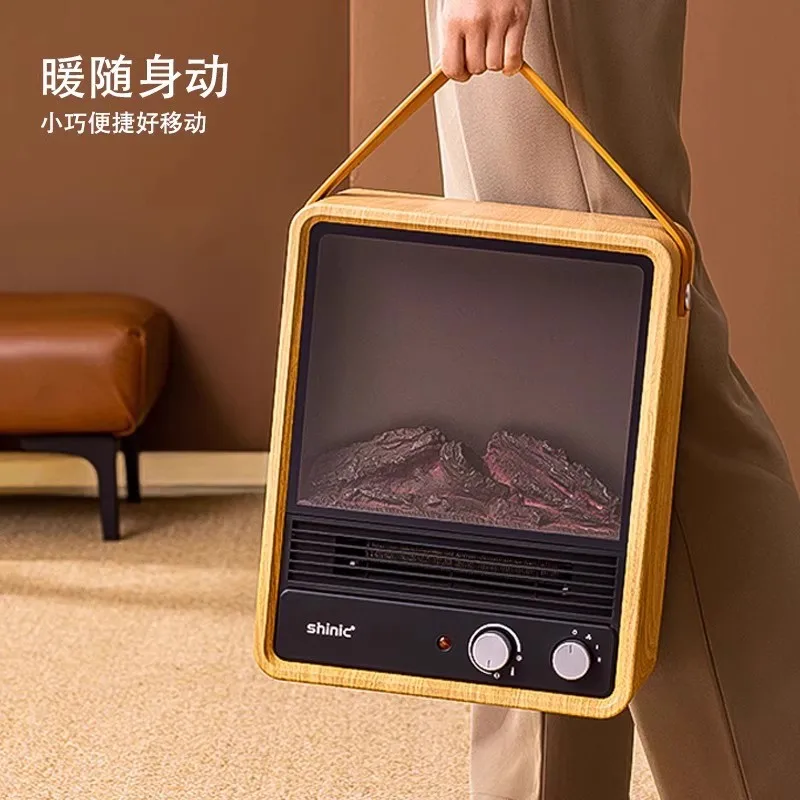 Fireplace heater Household energy-saving graphene simulation flame heater Electric heating heater