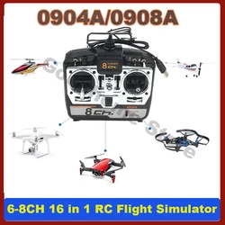 LIKEWEN 0904A/0908A 6-8CH 16 in 1 RC Flight Simulator W/CD Support G7 Phoenix 5 XTR for FPV Racing Drone Helicopter Quadcopter