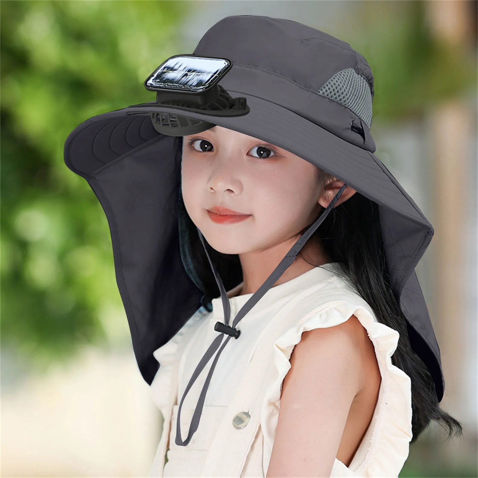 

Children's solar fan hat sun protection multi-color optional large brim sun hat outdoor travel mountaineering fishing sun hat