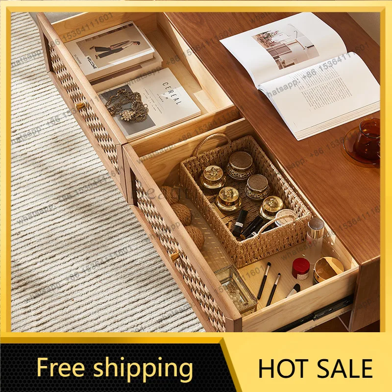 LD Nordic rattan creative locker retro solid wood dining side cabinet B & B hotel home