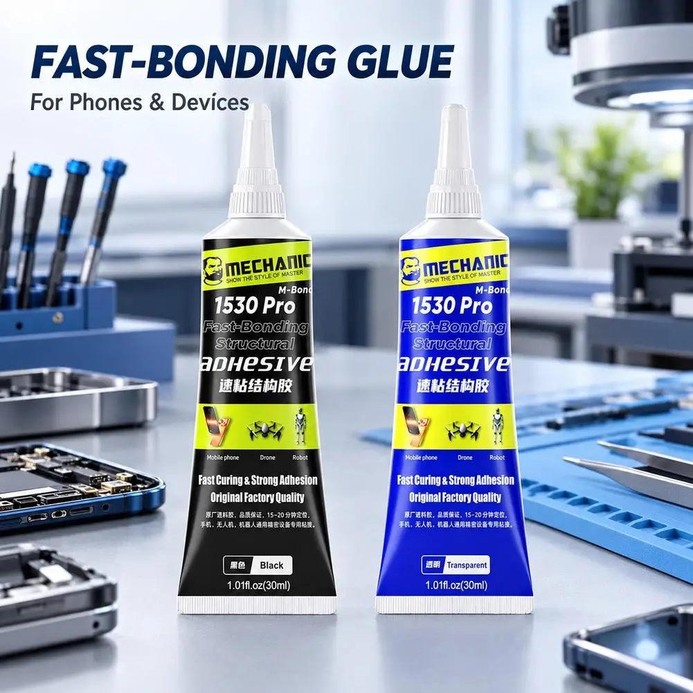 1530 Pro Structural Adhesive Fast Curing Glue Black Transparent For Phone Drone Robot Electronics Repair