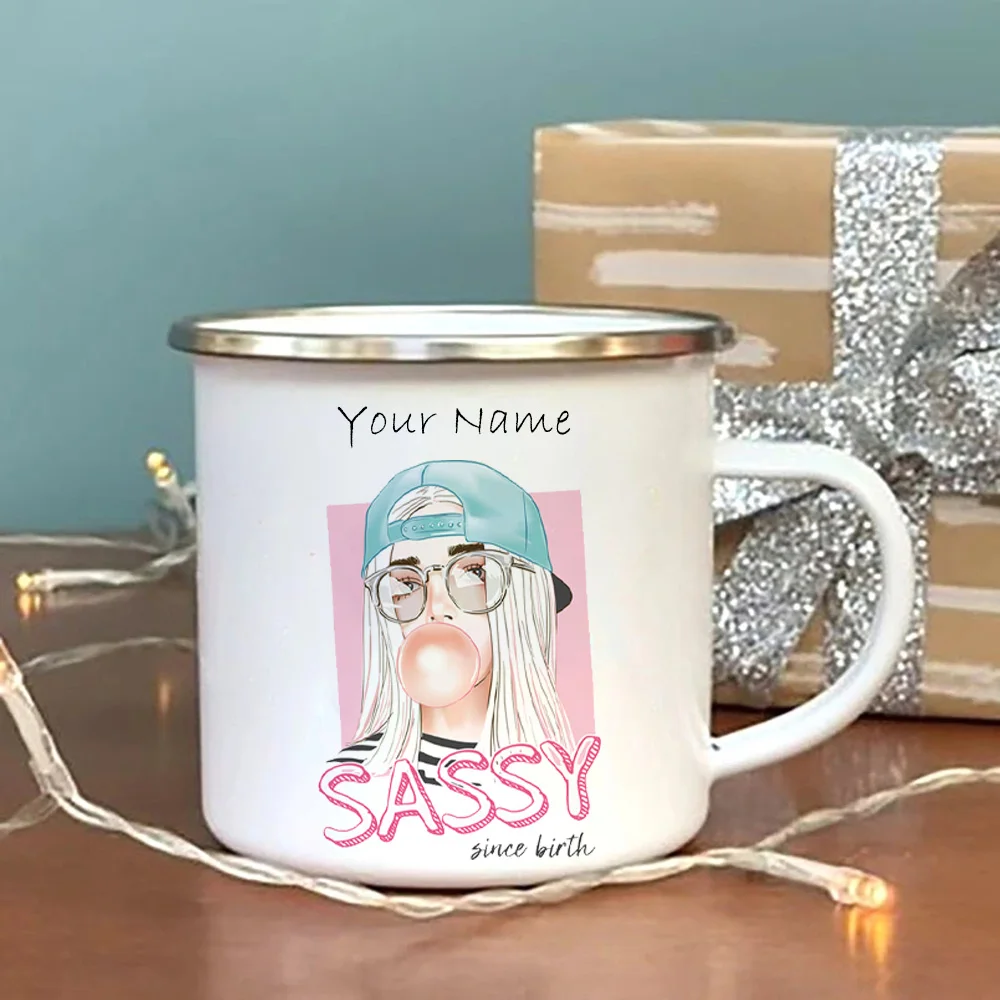 Personalized Metal Mug with Your Name Print, Printed Beer Cup, Original Mugs, Coffee Cups, Best Gift for Friends, Lady