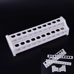 Plastic Test Stand Shelf Tube Rack 20 Holes Laboratory White Centrifuge Tubes Equipment Supplies