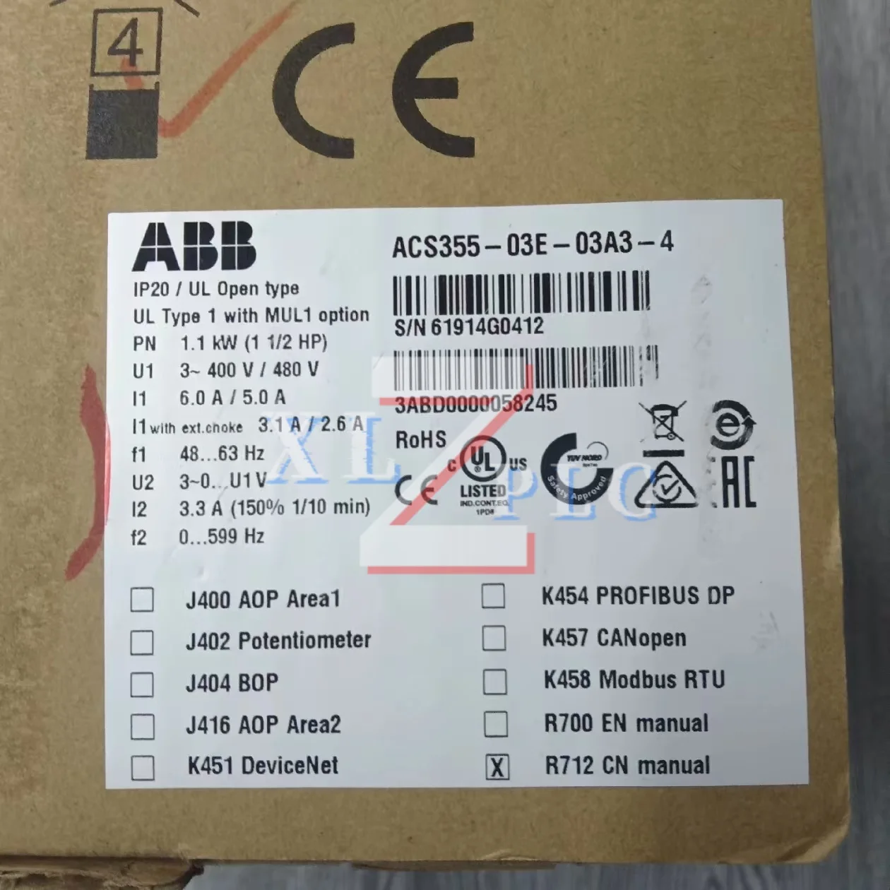 

Frequency Converter new in stock ACS355-03E-02A4-2 ACS355-03E-03A3-4