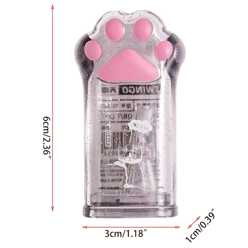 Màu Hồng Đáng Yêu Cho Mèo Paw Mài Mini Bút Chì Mài Phù Hợp Với Bút Chì Gỗ (6-8 Mm) dành Cho Bé Trai Bé Gái Trẻ Adul
