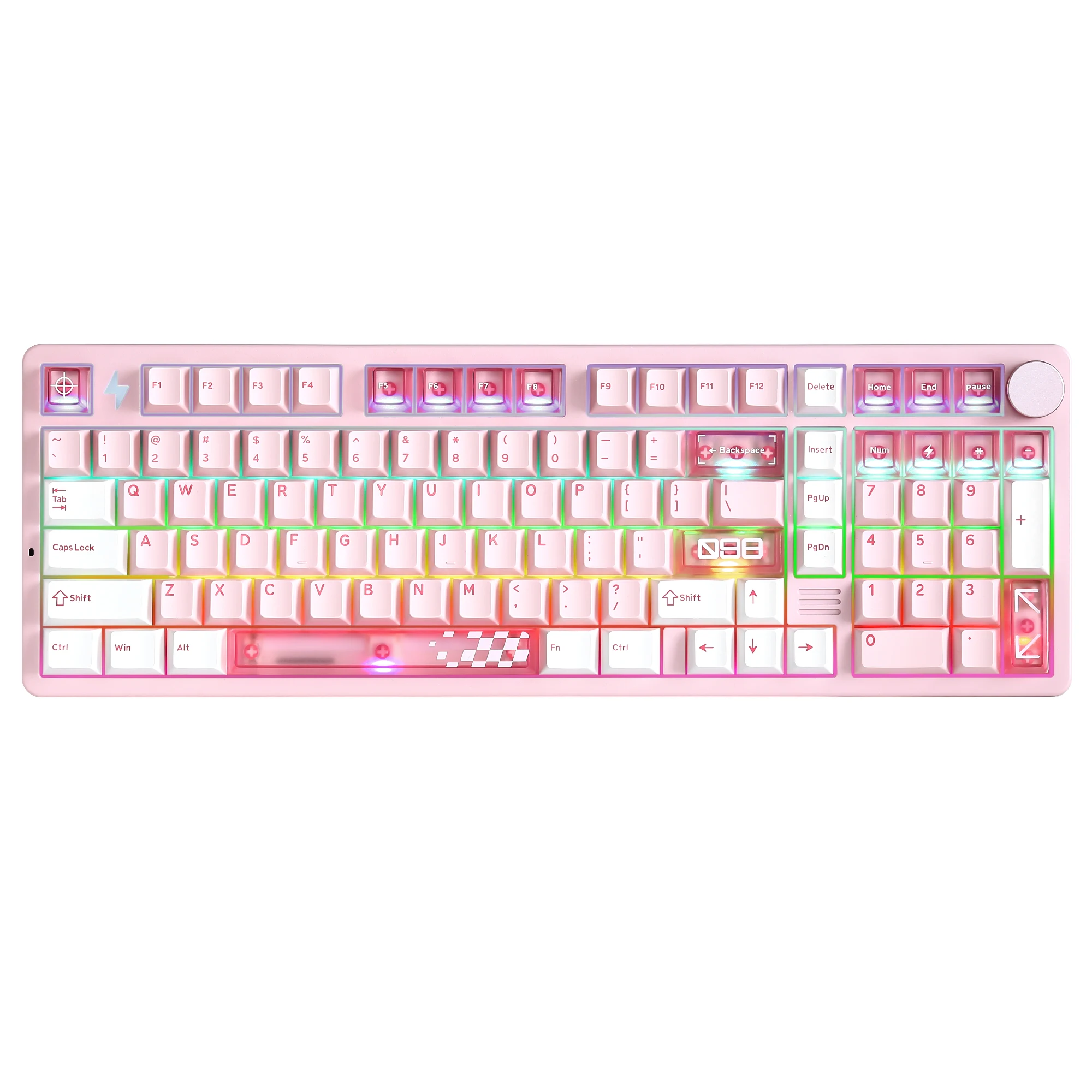 YUNZII AL98 PRO Aluminum Wireless Mechanical Keyboard,Dual-8K Knob Keyboard&Wrist Rest,Hot-Swap Gasket Customize RGB for Win/Mac