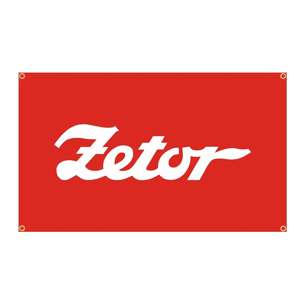 90 x 150 cm Zetors Traktor-Flagge, Polyester, bedruckt, Garage oder Bauernhof, Dekoration, Banner, Wandteppich