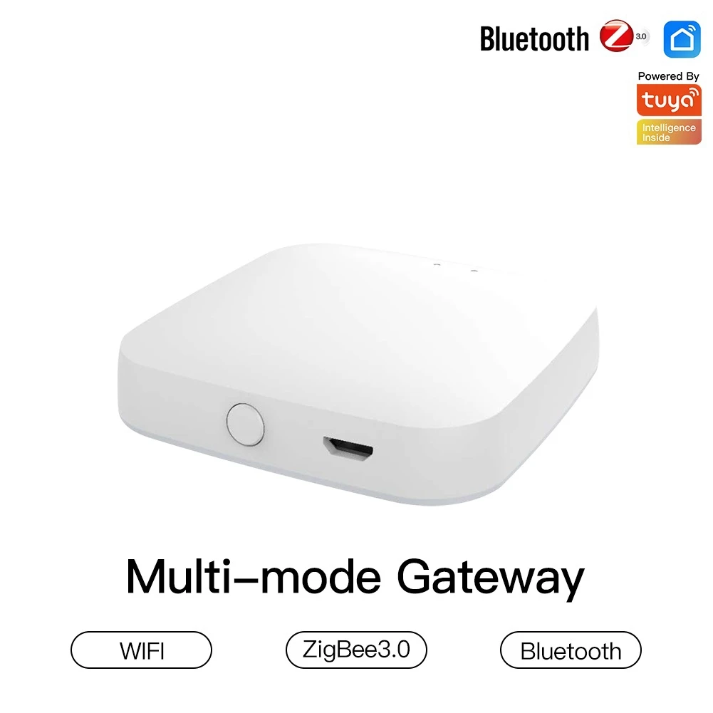 Multi-Mode Smart Gateway ZigBee WiFi Bluetooth Mesh Hub Work with Tuya Smart App Voice Control Via Alexa Google Home