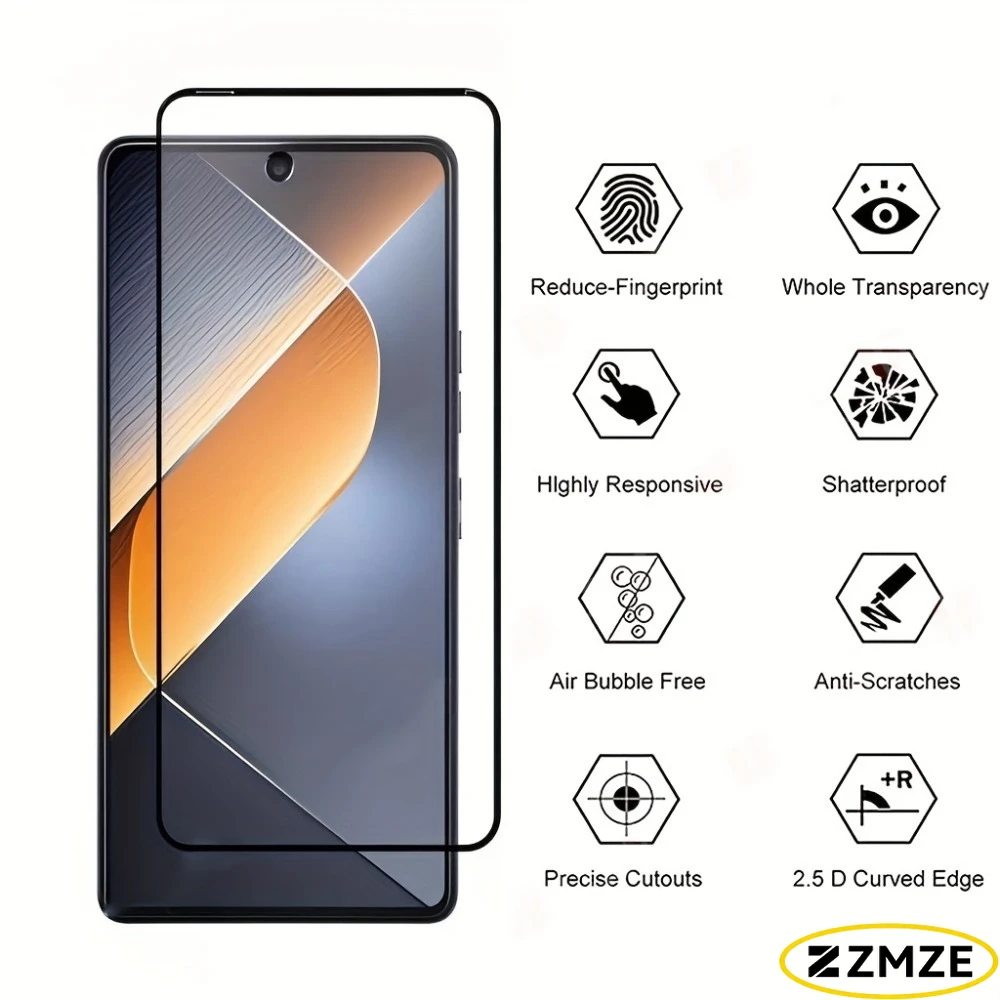 2 Pack Compatible For Samsung Galaxy A57 A37 A56 A36 A55 A35 A54 A34 A53 5G 9D Black Edge Screen protectors Tempered Glass Films