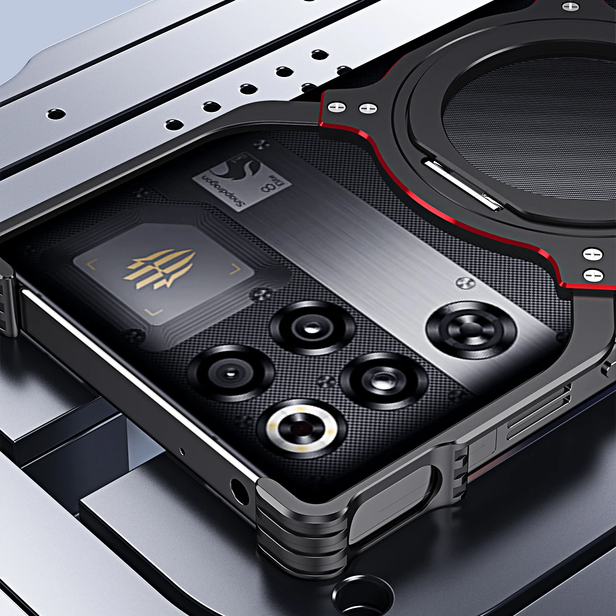 Etui do ZTE Nubia Red Magic 11 Pro z aluminiową ramką, magnetycznym uchwytem Magsafe i tylną obudową do RedMagic 11 Pro Plus Funda — zdjęcie produktu 4