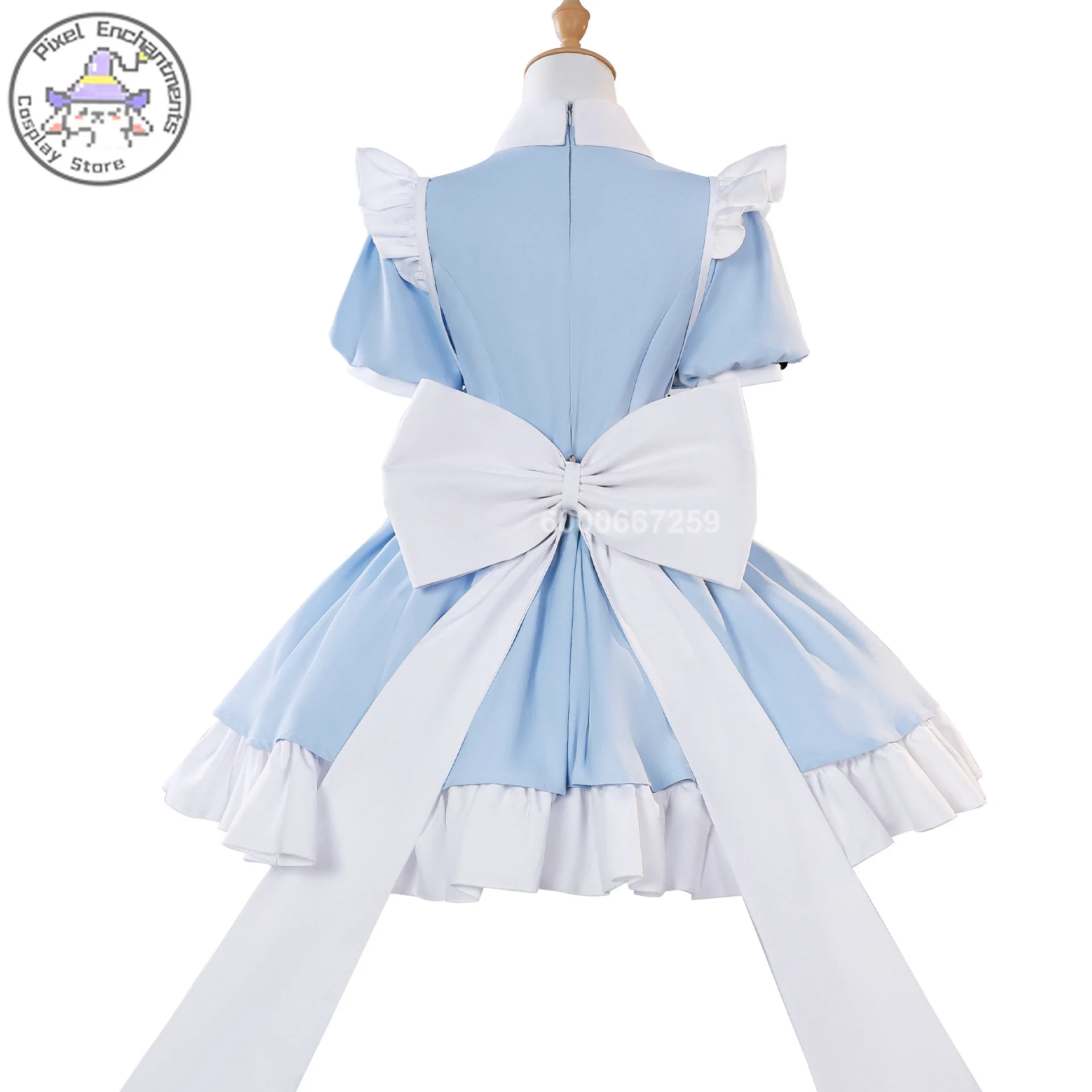 Anime Lovelive Magis Cosplay Kostüm Anime Rollenspiel Dienstmädchen Blau Süßes Kleid für Frauen Comic Con Party Coffee Shop Uniform Anzüge