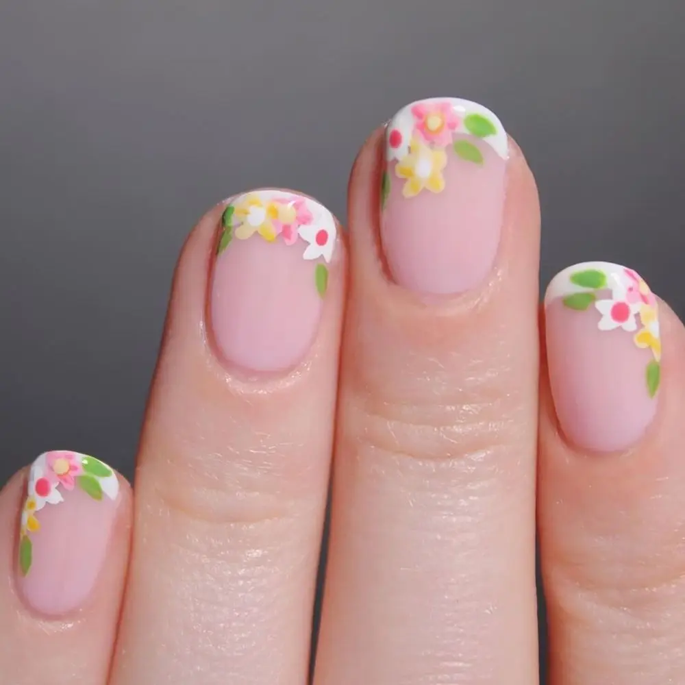 Faux ongles pailletés pour femmes et filles, 24 pièces/boîte, presse sur N64.Fake, paillettes, œil de chat, fleur, amour, couverture complète, français, lignes dorées