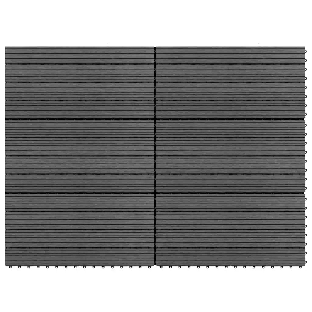 6 pcs Flooring Planks, WPC Decking Boards & Tiles, Home Decoration Grey 60x30 cm 1㎡