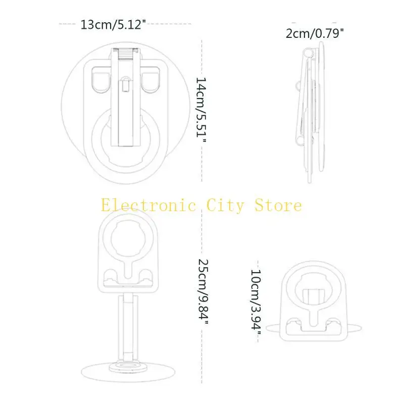 Portable Cellphone Holder Aluminum Tablet Cradle Anti Deformed Bracket Foldable HU8D