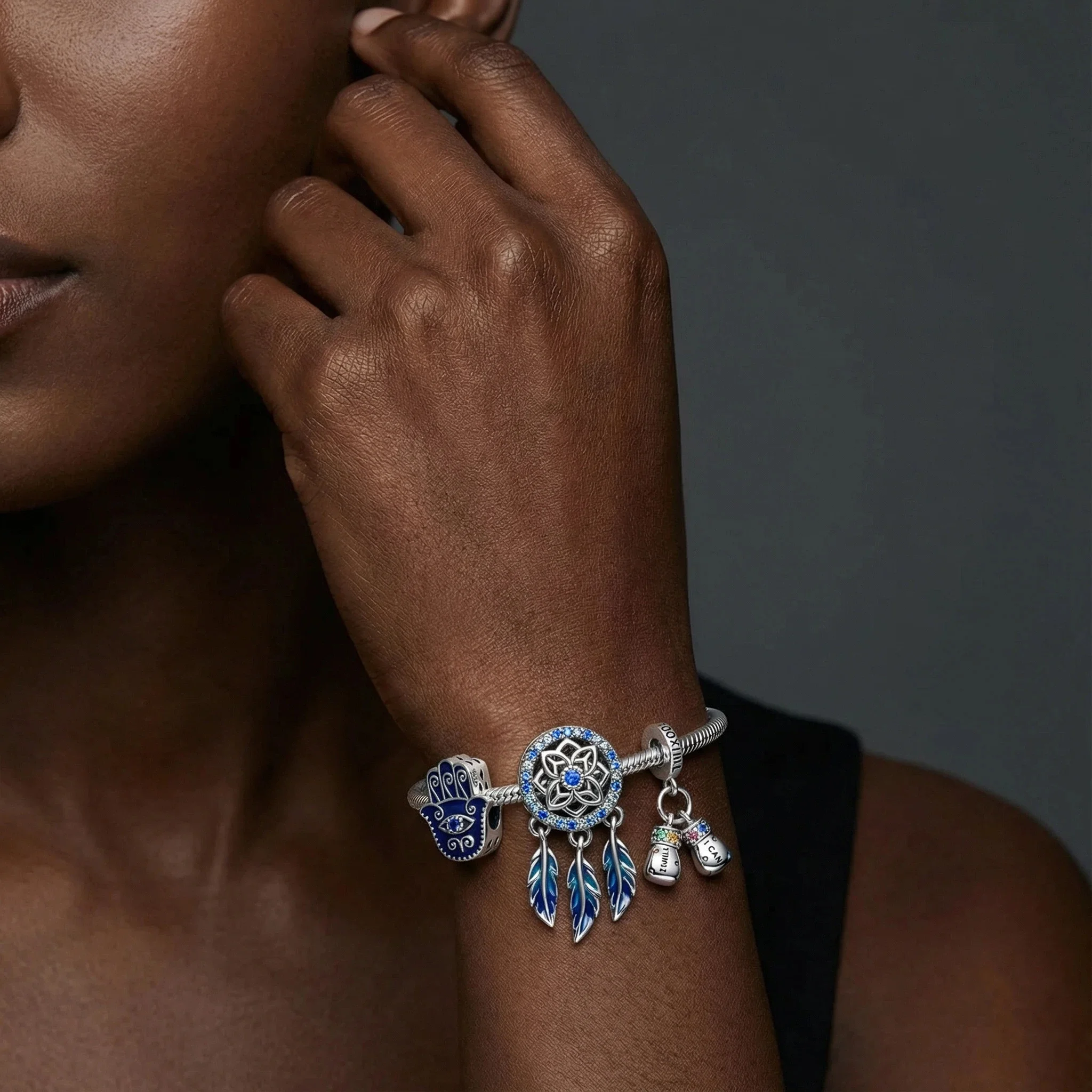 

Подвеска-талисман «Ловец снов» из стерлингового серебра 925 пробы с кубическим цирконием, подходит для браслетов и ожерелий своими руками, подарок для нее, Colgante Plata