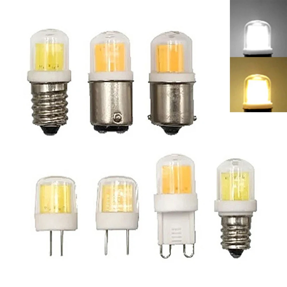 M​ini LED COB Light Bulb 5W G4 G8 G9 E11 E12 E14 BA15D BA15S LED Lamp for Chandelier Warm/Cool White COB Bulb for Home 110V 220V