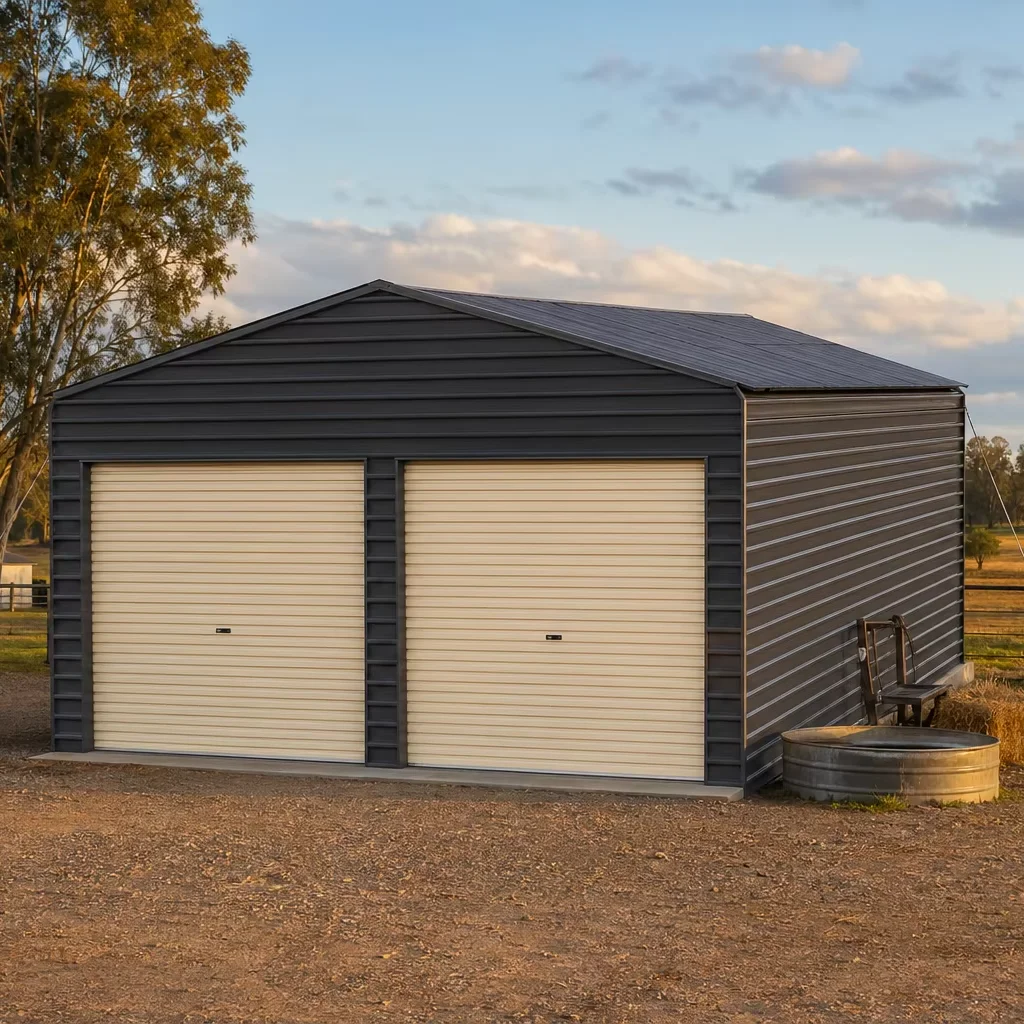 20x20x12ft Heavy Duty Galvanized Steel Metal Carport Canopy Garage With Waterproof Roof For Outdoor Vehicle Parking And Storage