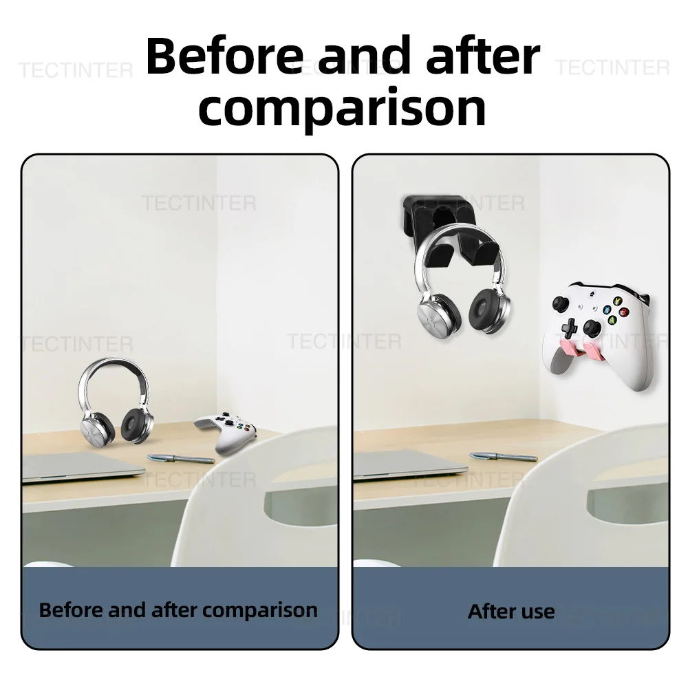 Wall Mounting Hanging Bracket For Switch Pro/PS5/PS4/Xbox One Game Controller Headset Hook Hanger Universal Storage Shelf Holder