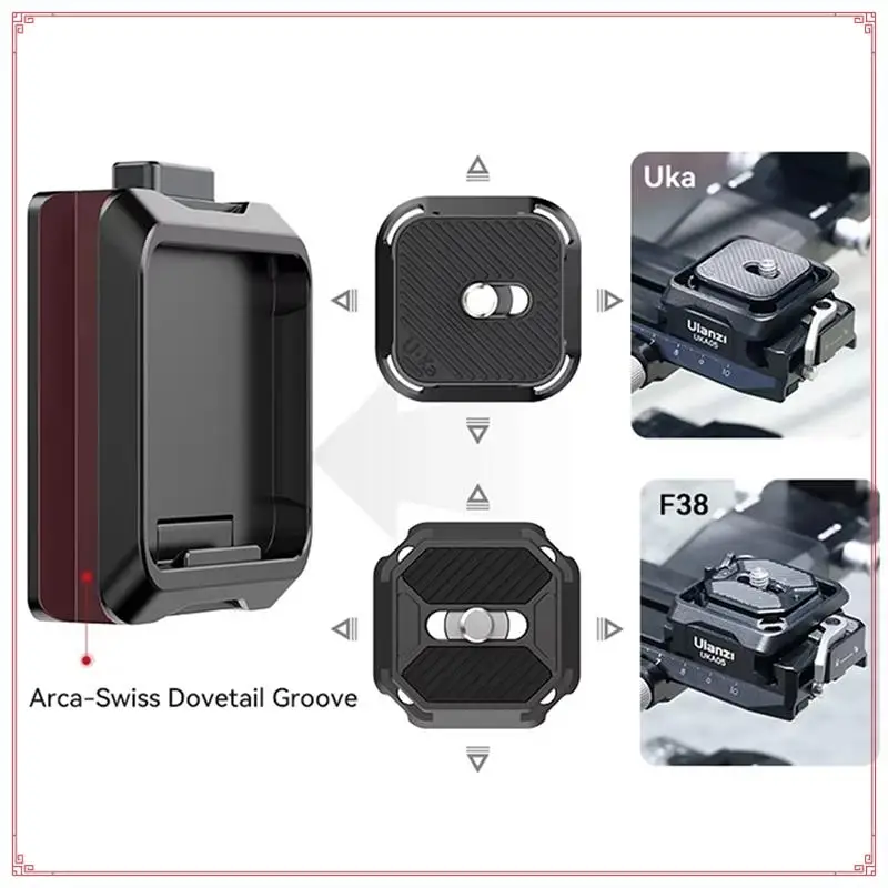 Ulanzi UKA05 Kit de dégagement rapide Fordji RS2/3/4 Foruka & F38 plaque supérieure 20KG charge maximale idéale pour trépied et bandoulière