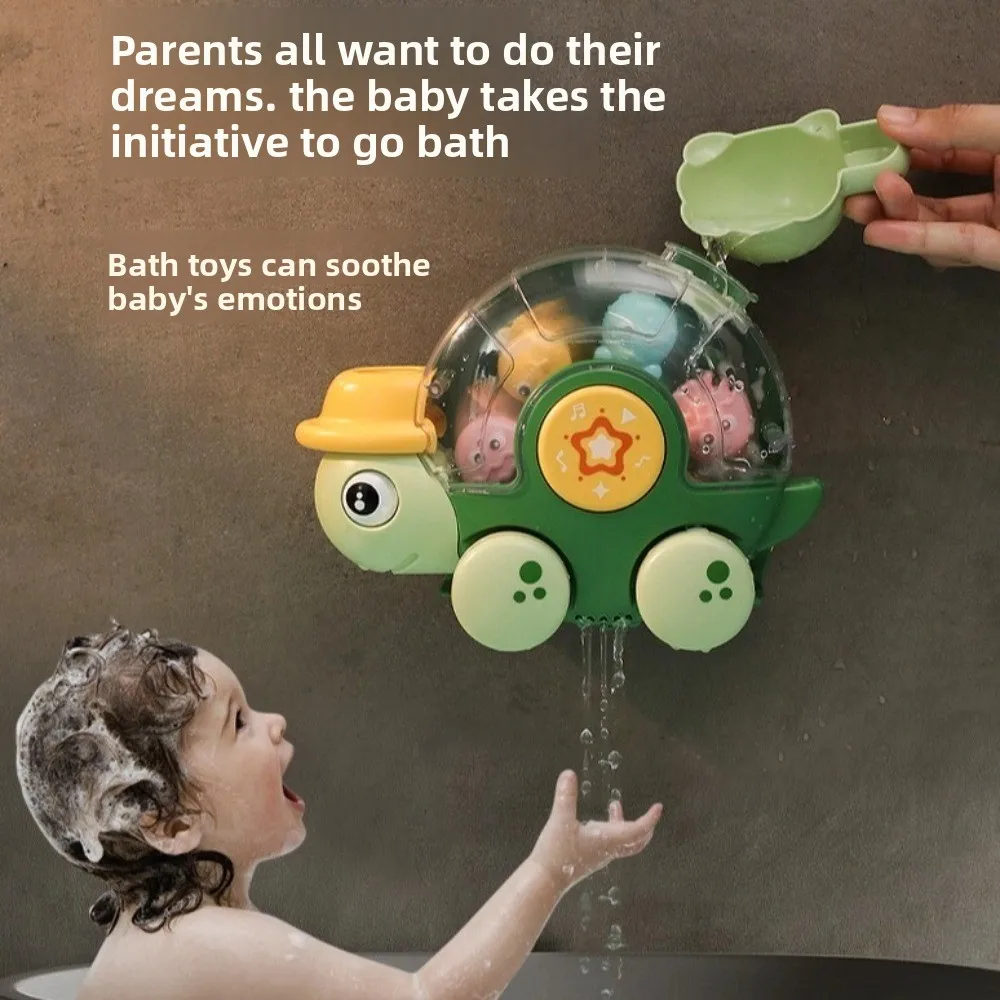 ألعاب الحمام التفاعلية مع عيون متدحرجة مع كوب شفط السلاحف ألعاب حمام الأطفال الصغار ألعاب الحمام الصوتية