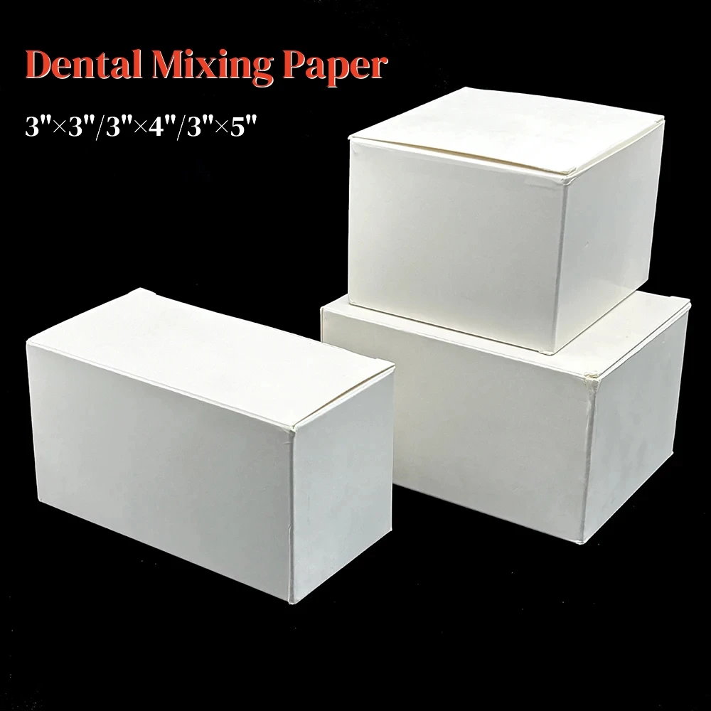 Dental Mixing Paper1000/500 Sheets S/M/L Dispoable 2Sides Poly Coated Lab Mixing Pad Thickening White Cementing Paper for Dental