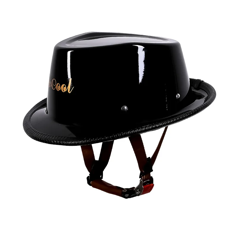 Custom  Cowboy style helmet open face vintage  motorcycle for  Gentleman