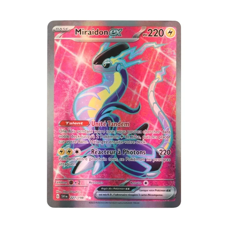 60-120Pcs French Pokemon cards Koraidon Miraidon EX Anime collect trading Card Birthday gift for children