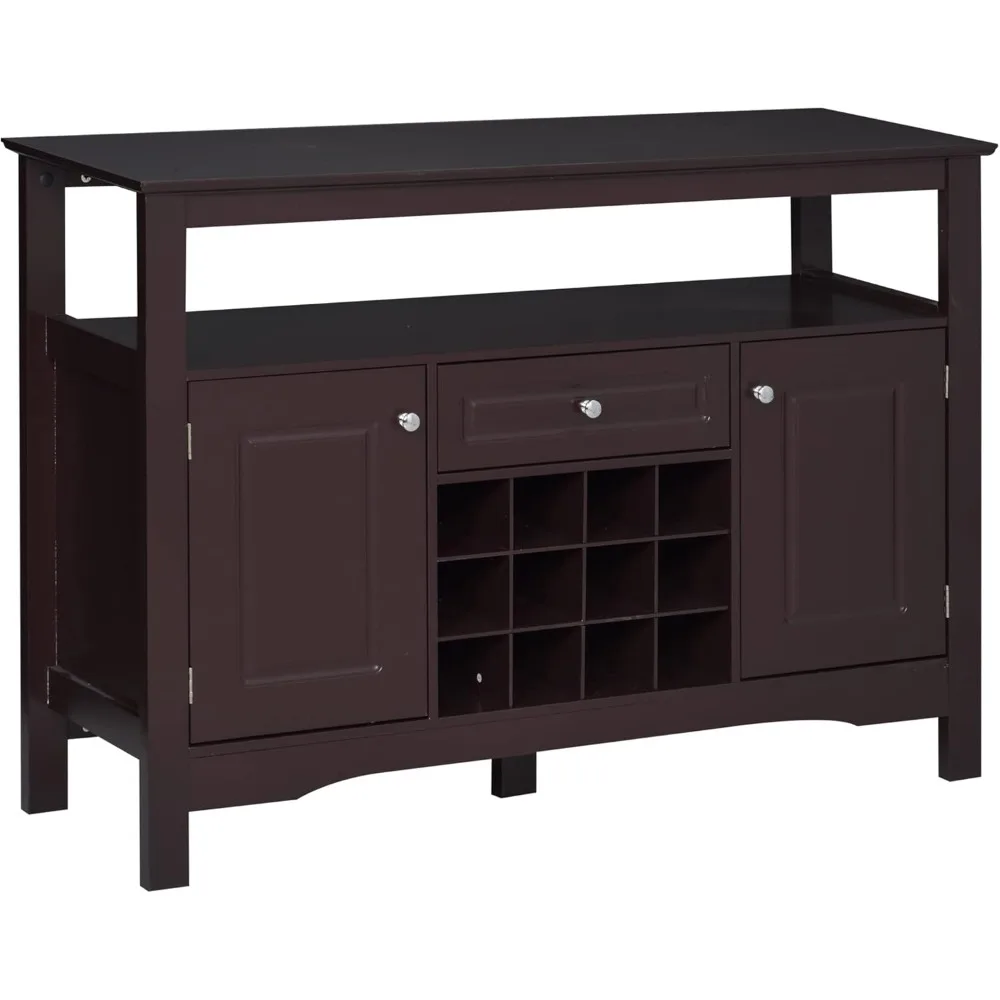 

Современный буфет, винный шкаф с выдвижным ящиком и полкой для вина на 12 бутылок для гостиной, эспрессо