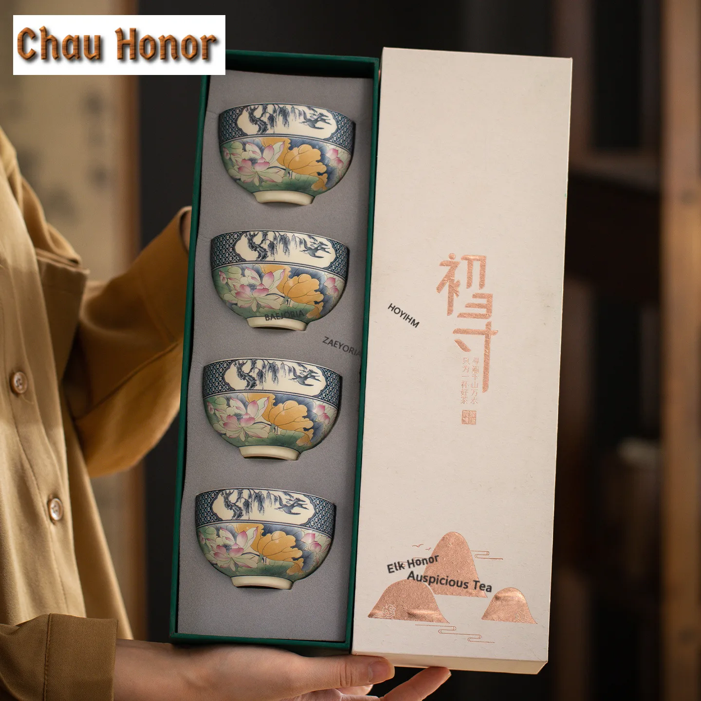 

Chinese Lotus Pond Moonlight Teacup Boutique Tea Bowl Tea Pair Tea-tasting Fragrance Cup Jianzhan Master Cups Drinkware Craft