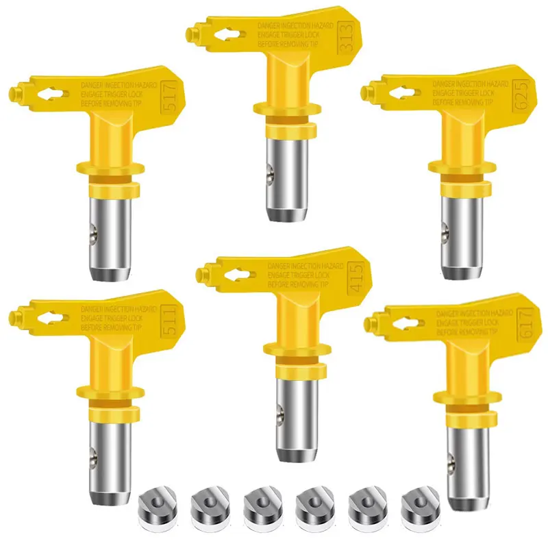 

1PCS Spray Tips Reversible Tip Airless Spray Nozzles Yellow For Airless Paint Spray Sprayer 209 311 313 319 415 417 515 517 623