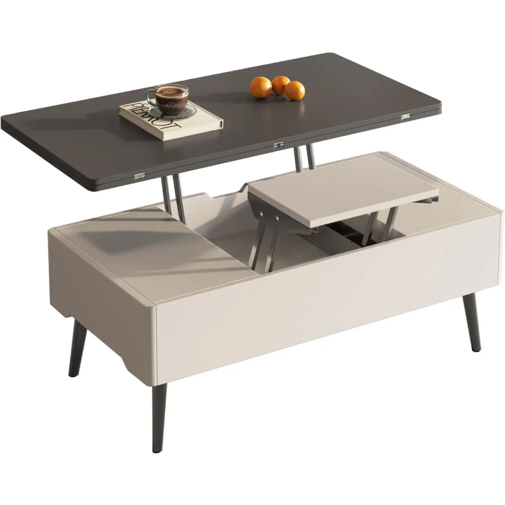 

43" Lift Top Coffee Table with Hidden Compartment,3 in 1 Multi-Function Coffee Table,Extendable Coffee Tables with Large