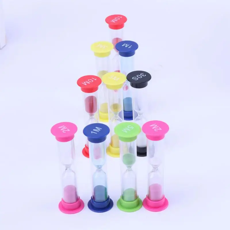 0.5/1/2/3/5/10 Minute Colorful Hourglass Sandglass Sand Clock Timers Sand Shower Timer Tooth Brushing Timer Children Home Decors