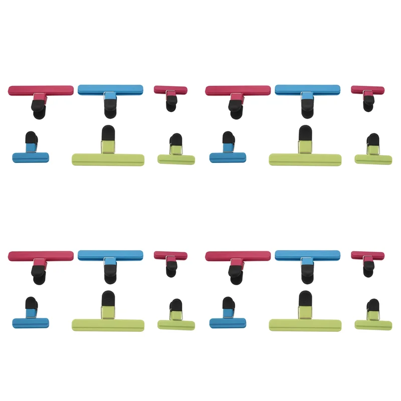 

ABWR-4X Large Chip Bag Clips Food Clips Plastic Heavy Duty Air Tight Seal Grip Assorted Colors For Coffee Potato Food Bags