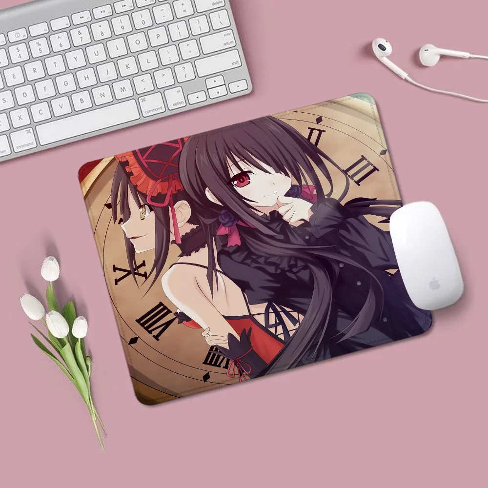 Computer Mouse Pad Small Tokisaki Kurumi Gaming Mousepad Anime Desk Gadgets Keyboard Mat Offices Accessories Office Rug Gamer